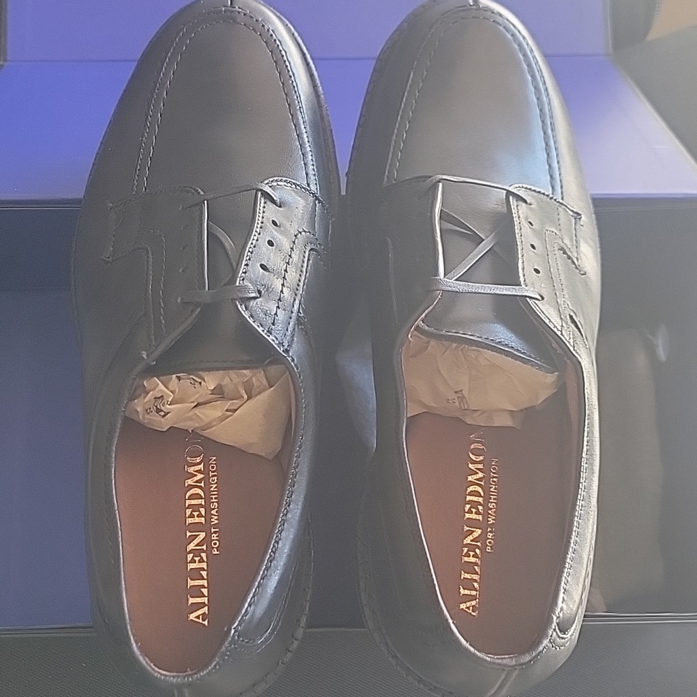 NEW 8.5 3E Allen Edmonds Black Wilbert Oxford Shoes - Picture 4 of 7